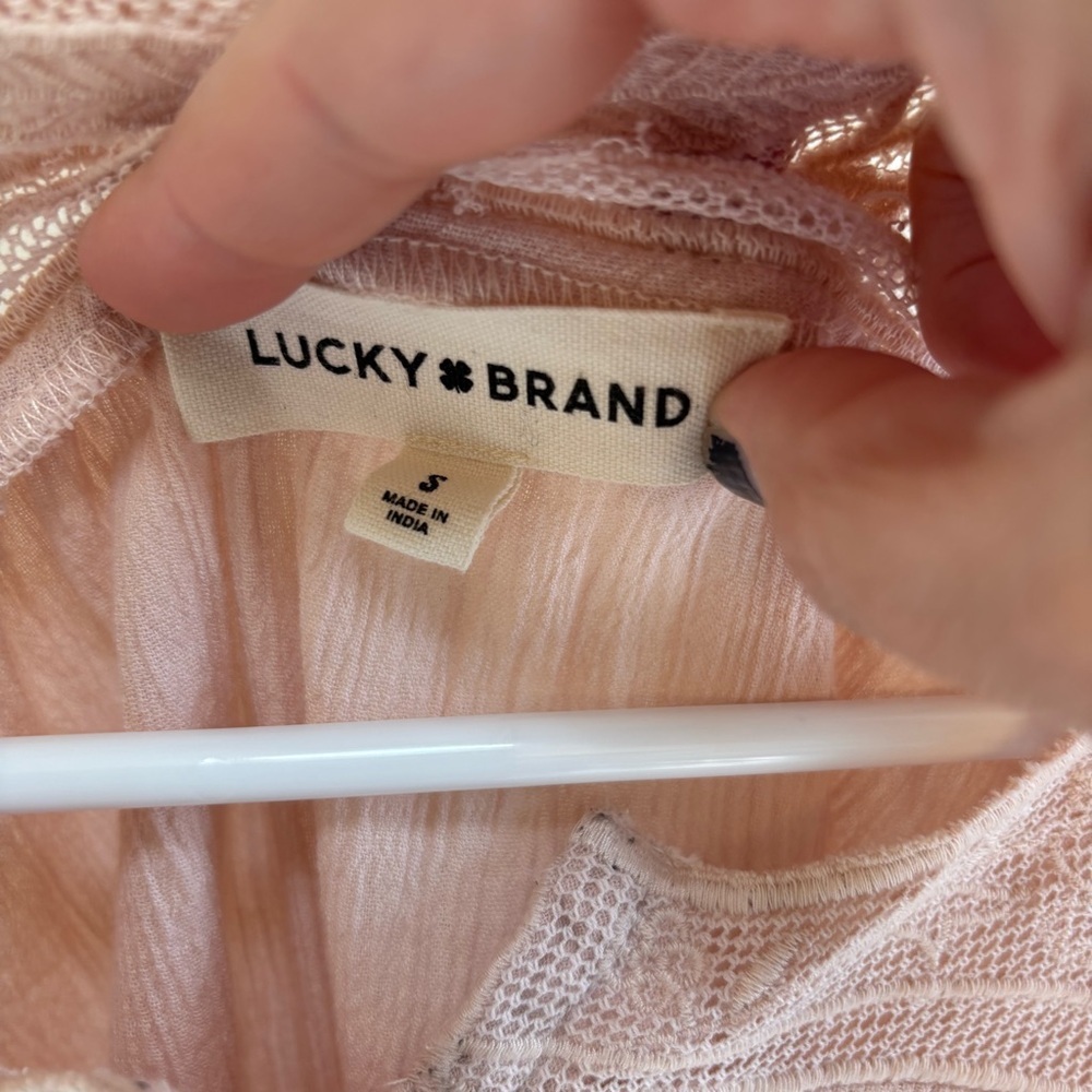 Lucky Pink Size Small Cardigan Cottagecore Soft Dainty Boho Feminine Cropped - Picture 6 of 12